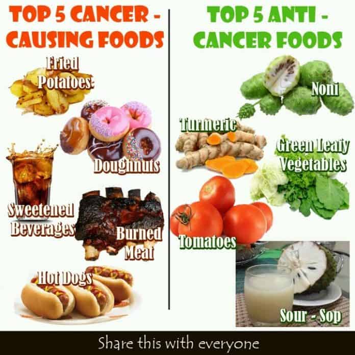 spinonews 5 Cancer Causing and Cancer Fighting Foods